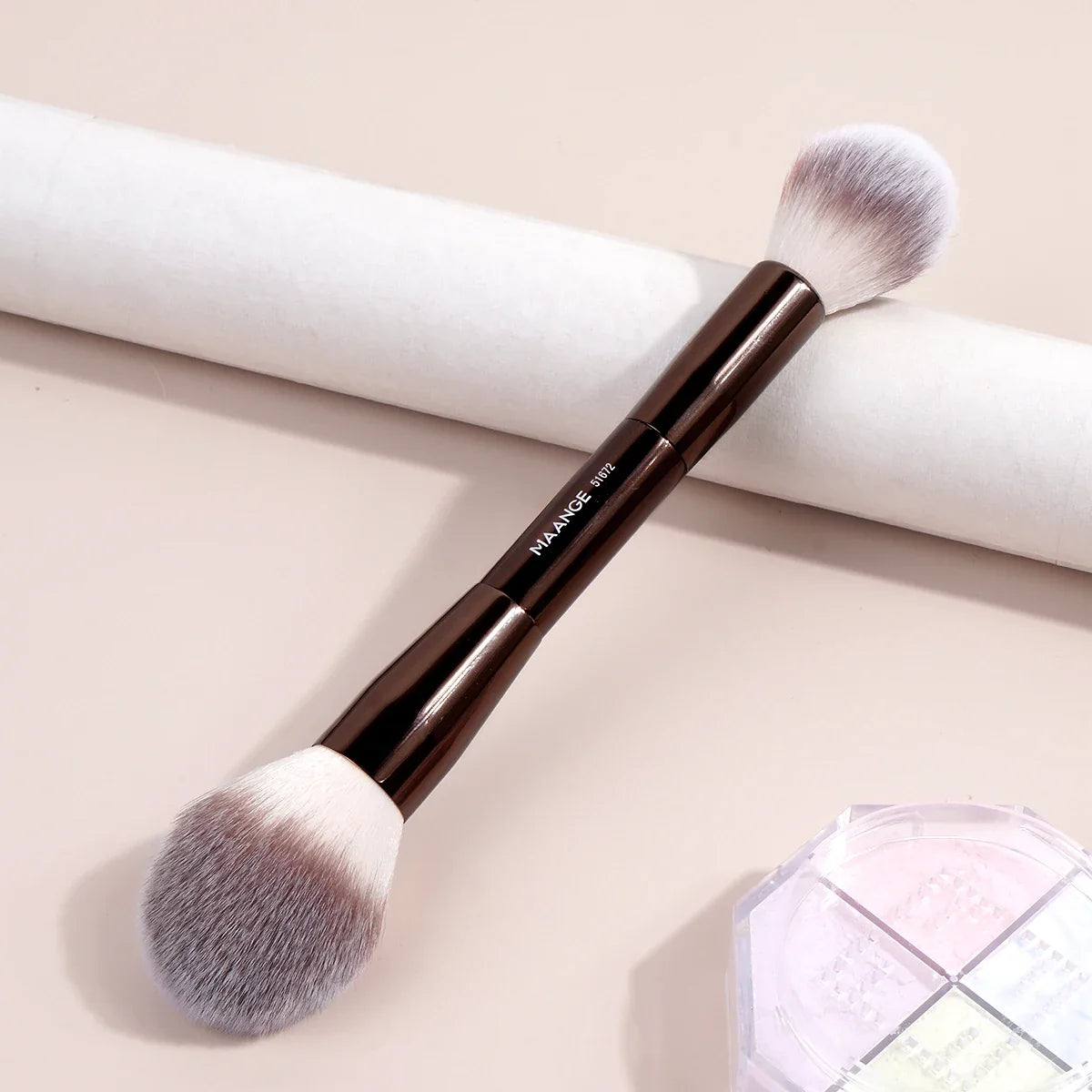 MAANGE Professional Makeup Brush Set Dual-ended Foundation Loose Brush For Blush Contour Soft-Bristle Skin-friendly Travel