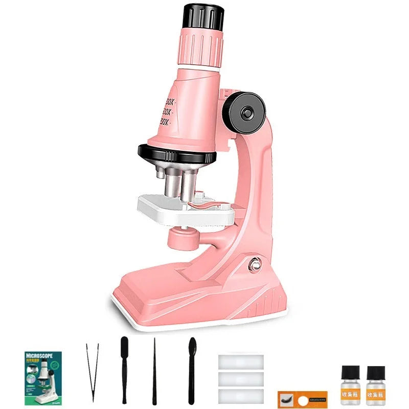 Kids Microscope Kit with LED – 200x, 600x, 1200x Biological Science Toy