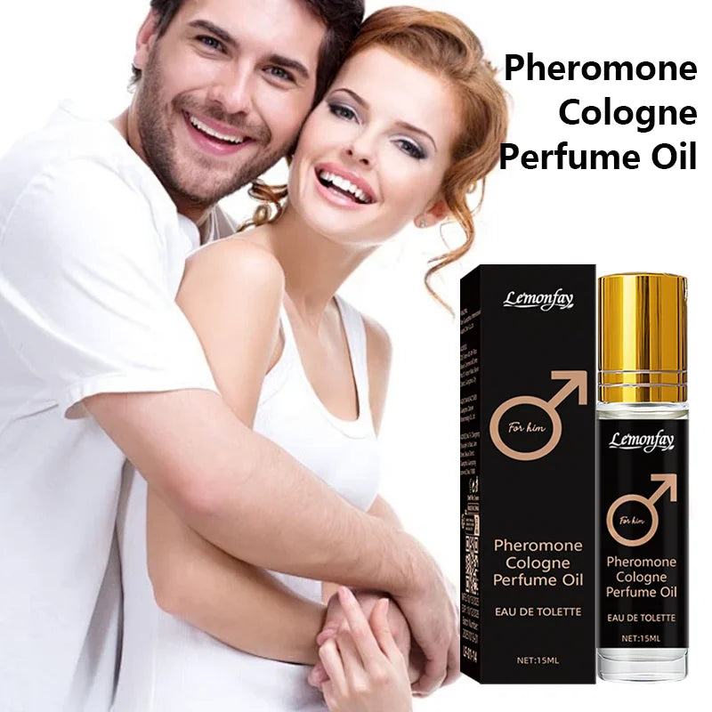 Lemonfay Pheromone Cologne Perfume Oil for Men Roll On Long Lasting Fragrance Portable 15ml Eau De Toilette for Dating
