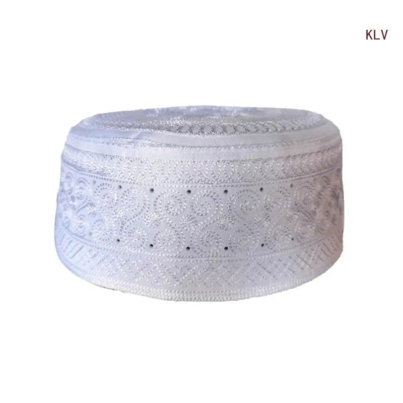 Men's Embroidered Cotton Kufi Prayer Cap