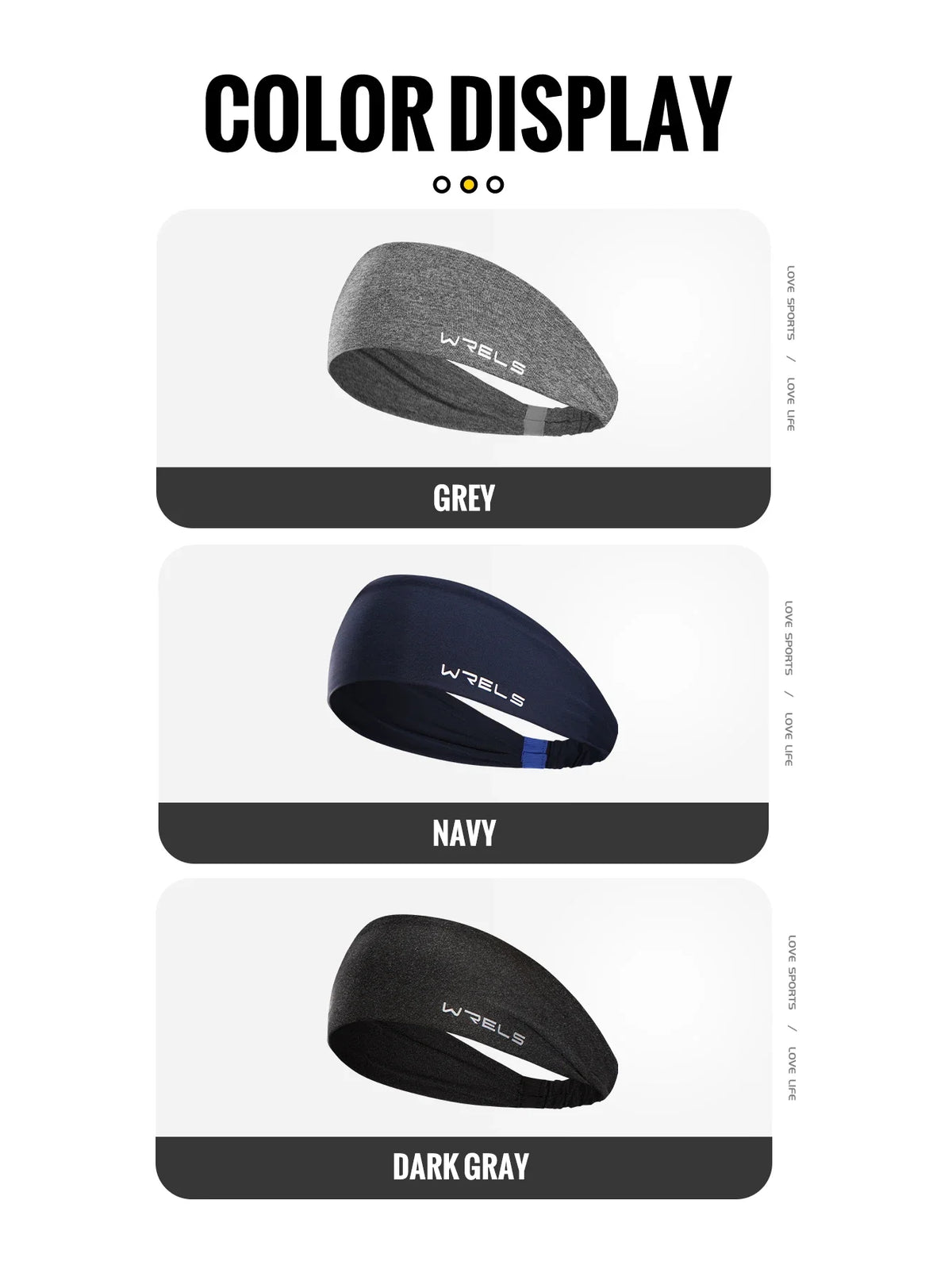 WRELS Moisture Wicking Sports Headband