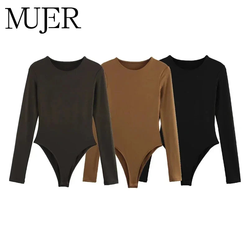 MUJER Black Bustier Bodys for Women Sexy Extreme Bodysuit Women Long Sleeve Bodysuits Woman One Pieces Summer Tops Woman 2025