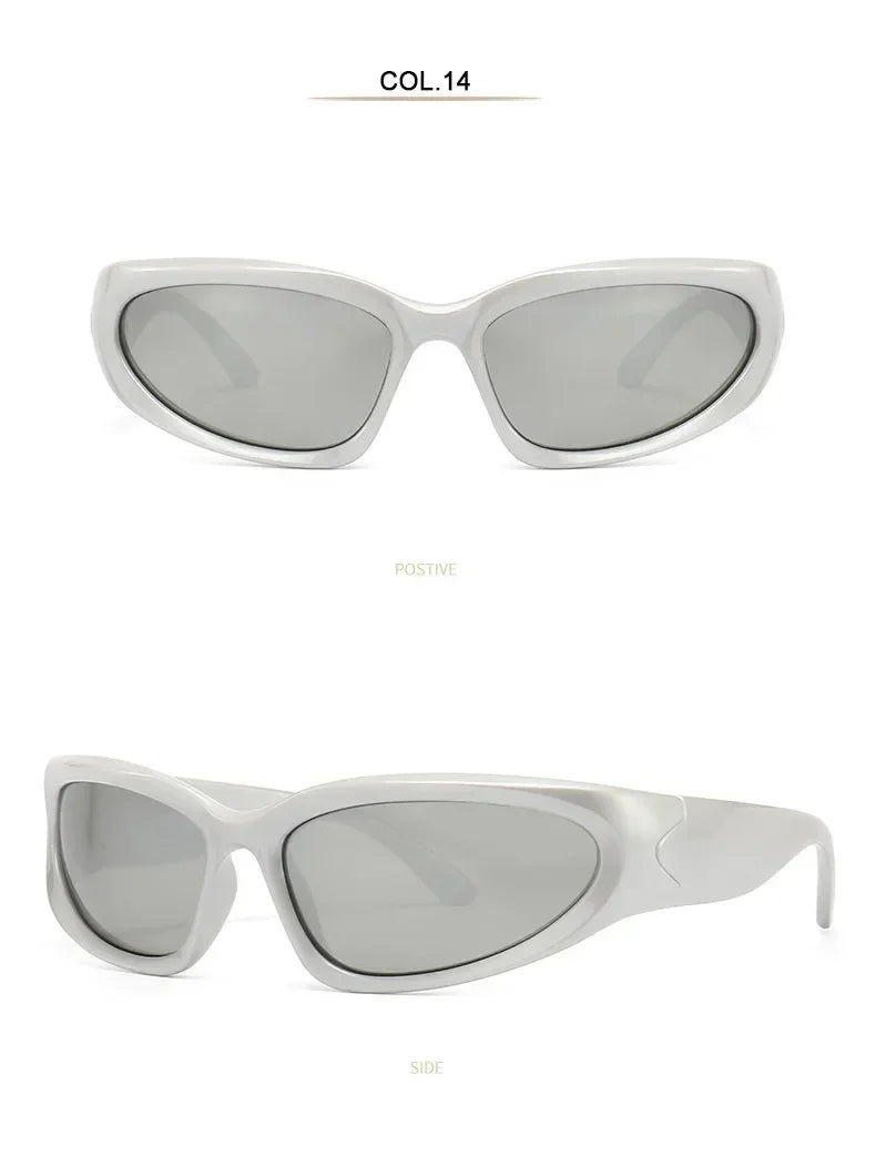Unique Y2K Designer Luxury Sunglasses Women Rectangle Big Frame Sun Glasses For Men Outdoor UV Protection Classic 2000S Black Sh