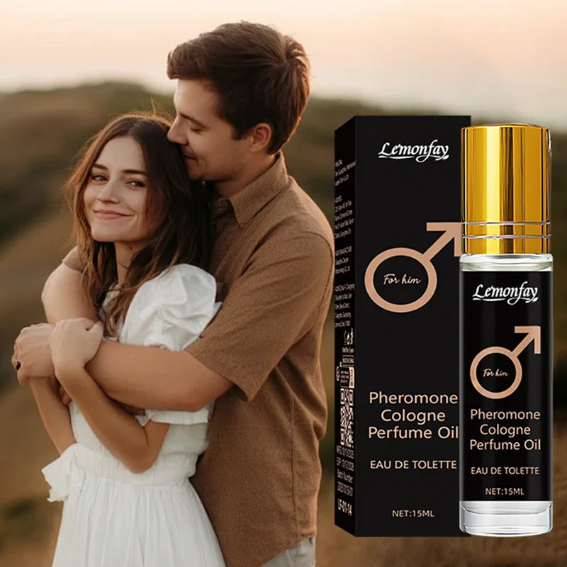 Lemonfay Pheromone Cologne Perfume Oil for Men Roll On Long Lasting Fragrance Portable 15ml Eau De Toilette for Dating