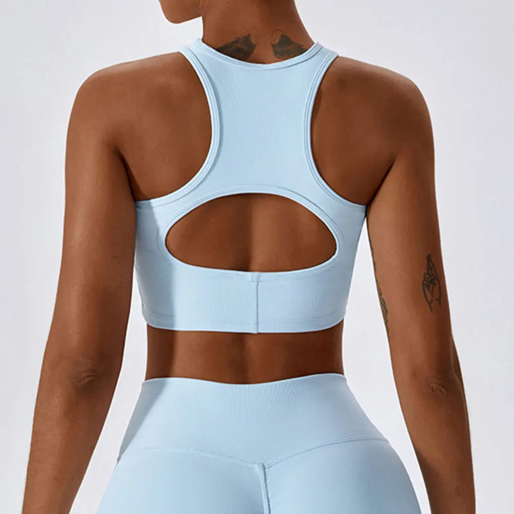 Women's Sport Bras Gym High Intensity Underwear Running Yoga Beautiful Back Dry Bras Shockproof Rib Workout Bra Seamless Fitness