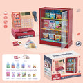 Kids Cash Register Playset with Scanner, Lights & Sounds — Pretend Supermarket Toy with Play Money & Cards