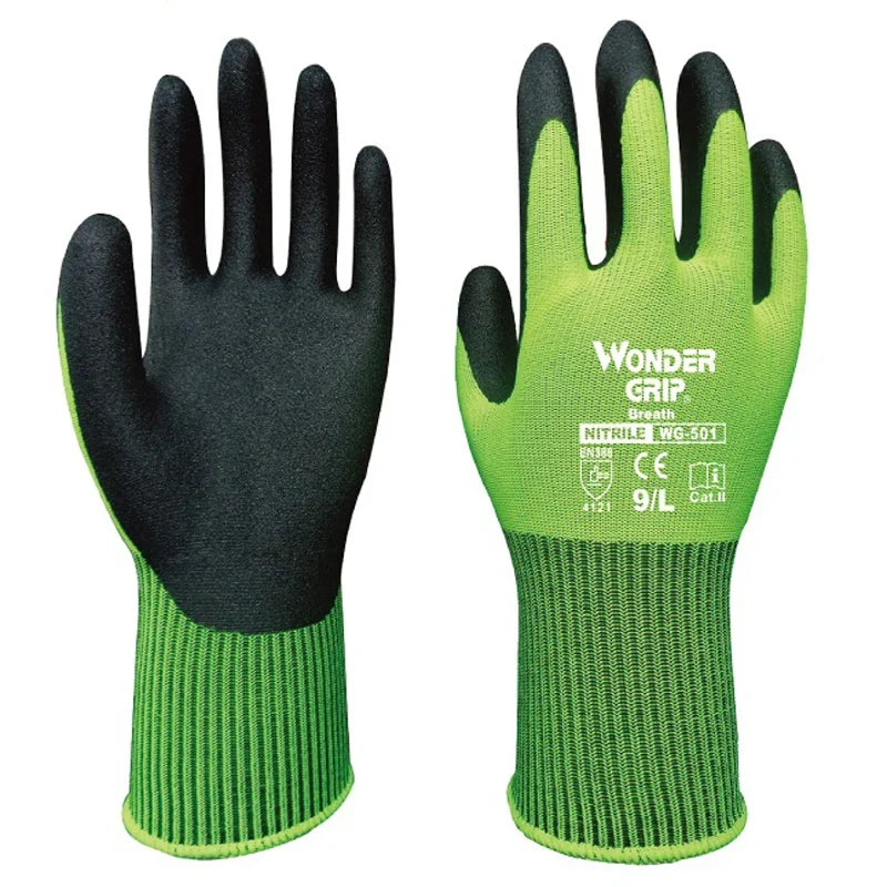 Grip and Go  Fluorescent Green Garden Gloves