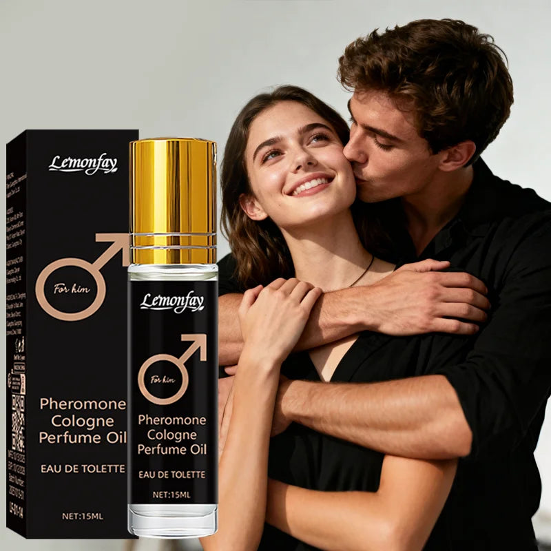 Lemonfay Pheromone Cologne Perfume Oil for Men Roll On Long Lasting Fragrance Portable 15ml Eau De Toilette for Dating
