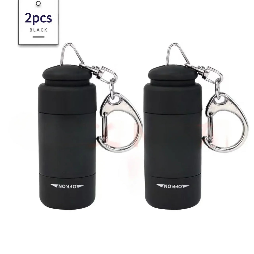 Led micro pocket flashlight portable USB rechargeable keychain flashlight waterproof home Outdoor Hiking Camping flashlight