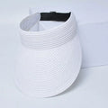 Spring and Summer Women's Outdoor Sunshade  Straw Hat Fashion Empty Top  Duck Tongue Hat Big Brim Cap G37