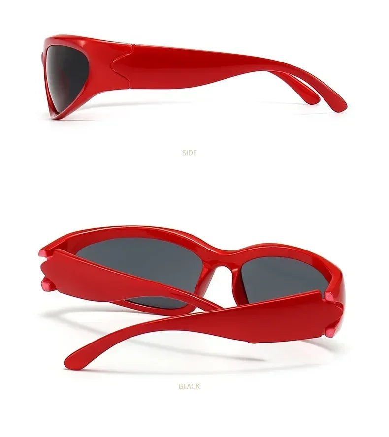Unique Y2K Designer Luxury Sunglasses Women Rectangle Big Frame Sun Glasses For Men Outdoor UV Protection Classic 2000S Black Sh