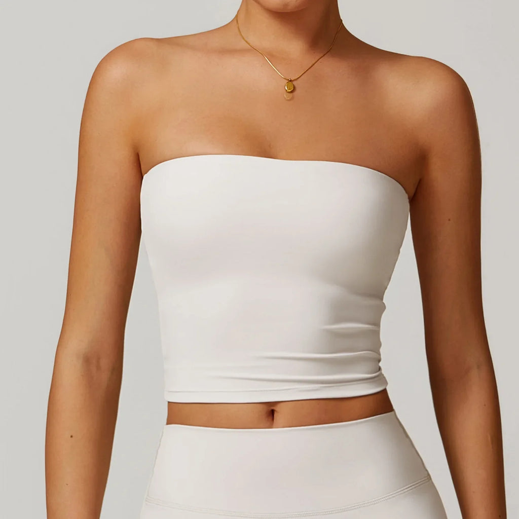 Strapless Yoga Vest for Women Sexy Beautiful Back Sports Bra for Women's Underwear Gym Shock-absorbing Quick Drying Fitness Top