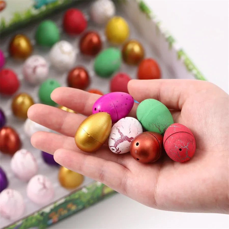 60-Pack Magic Dinosaur Hatching Eggs Water-Growing Toy Kit, Educational Dinosaur Breeding Set for Kids