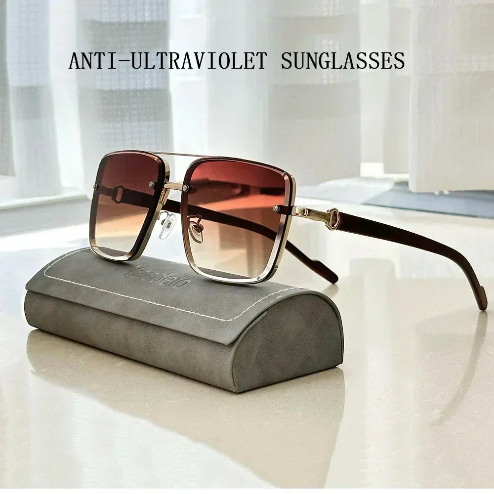 New Square Sunglasses For Men Vintage Outdoor Sunglasses Oculos Designer Wooden Glasses Sunscreen Sun Lentes Dropshipping Gafas