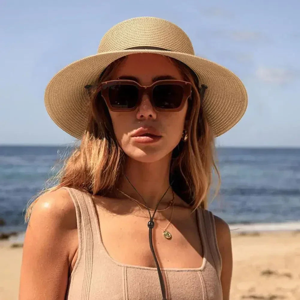 2025 Fashion Korean Version Women's Beach Summer Sun Hat Travel Breathable Beach Sunshade Sun Hat Dome Basin Hat