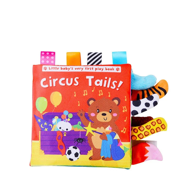 New 3D Visual Tail Cloth Book - Baby Tear-Resistant, Biteable Cognitive Tool, Interactive Parent-Child Fun, Toddlers Enlightenment Toys