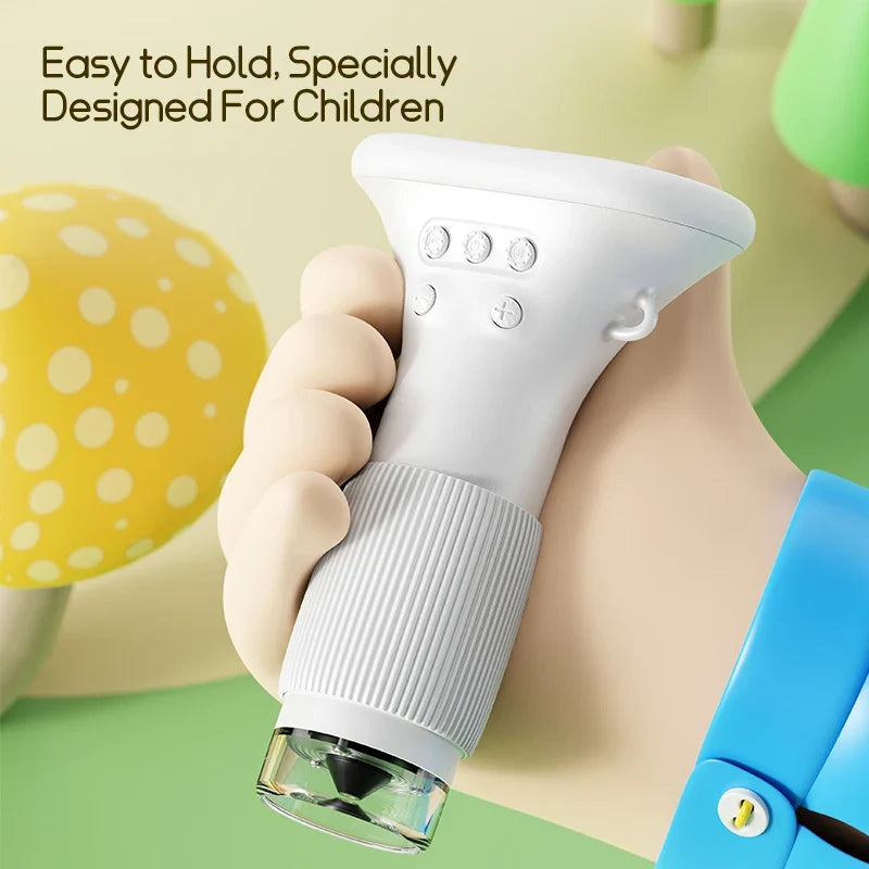 Kids Microscope 1000x Magnifier with LED, 200MP Photo and Video Function
