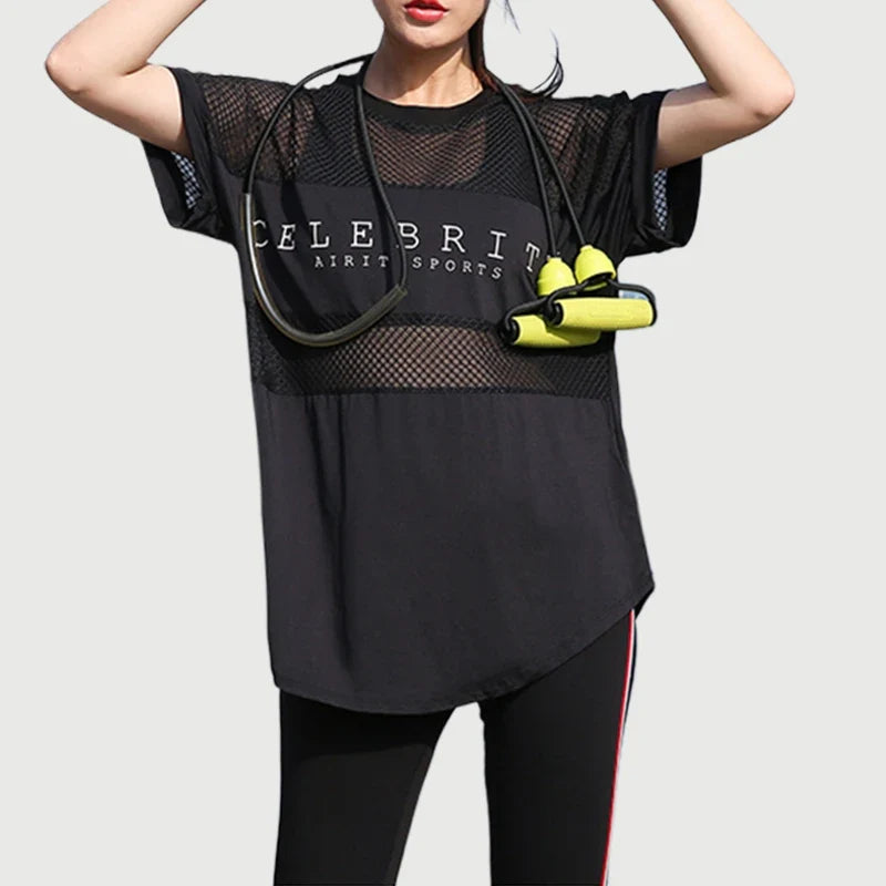 Plus Size Women's Lightweight Breathable Workout Shirts