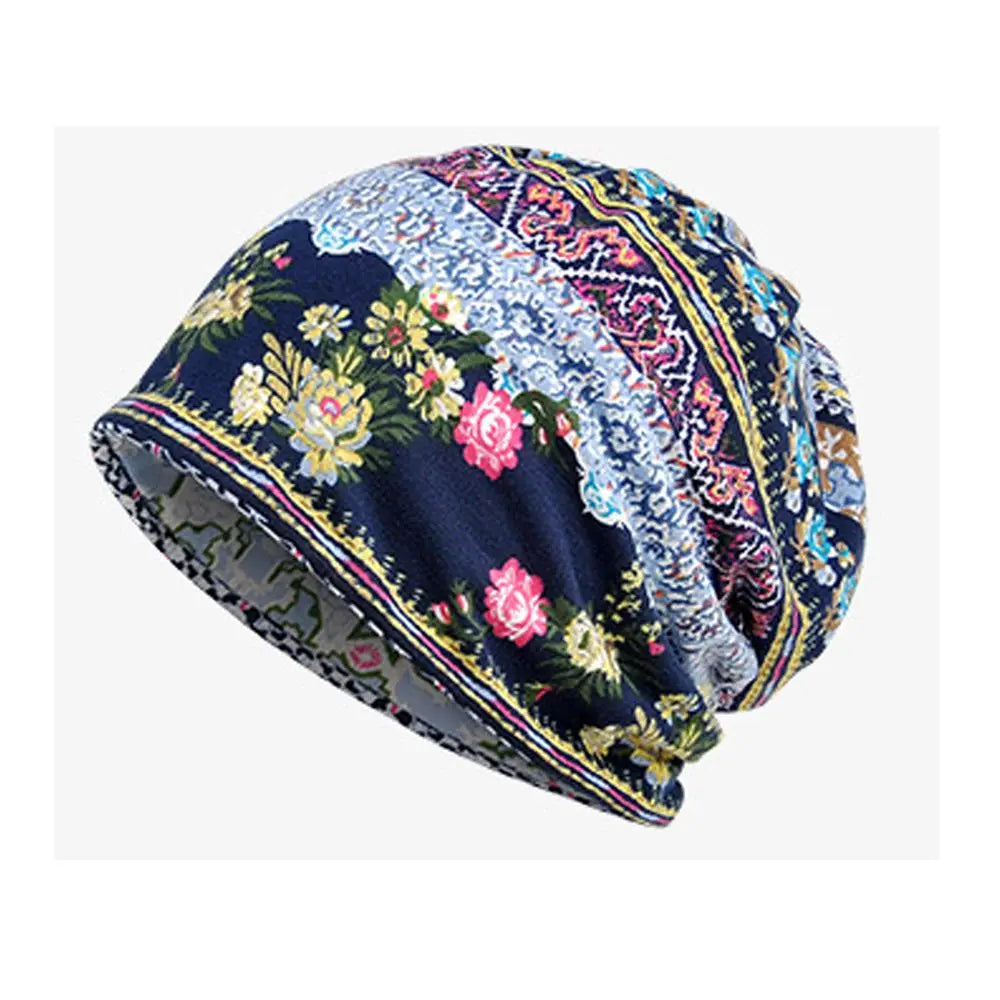 Soft Cotton Sleep Cap & Head Wrap Beanie
