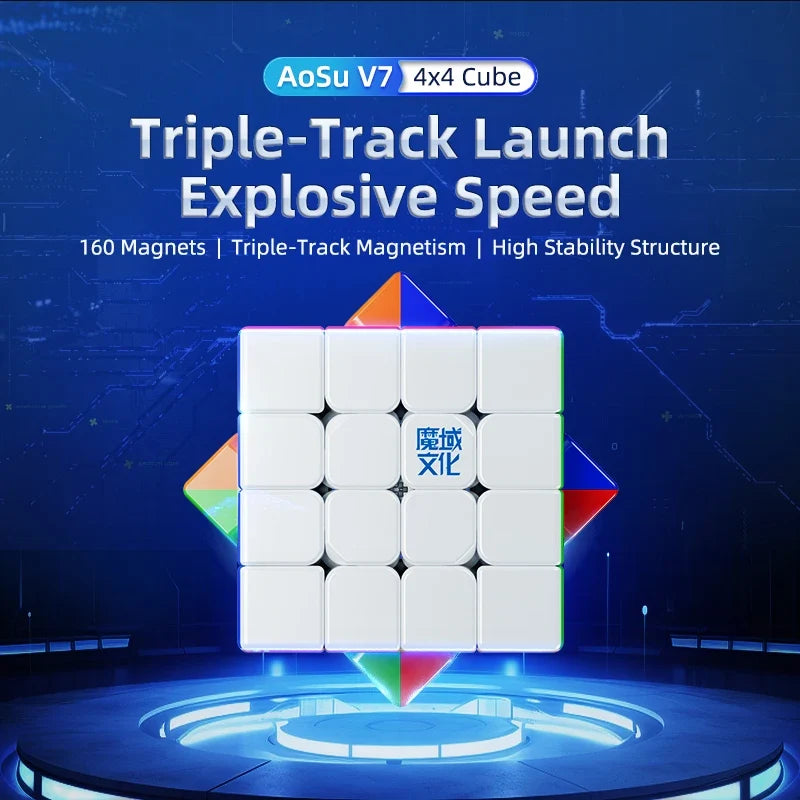 Magnetic 4x4 UV Speed Cube