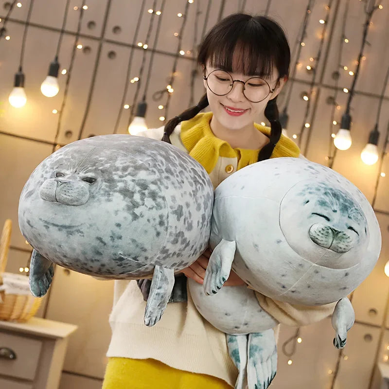 3D Sea Lion Plush Throw Pillow Soft Stuffed Toy