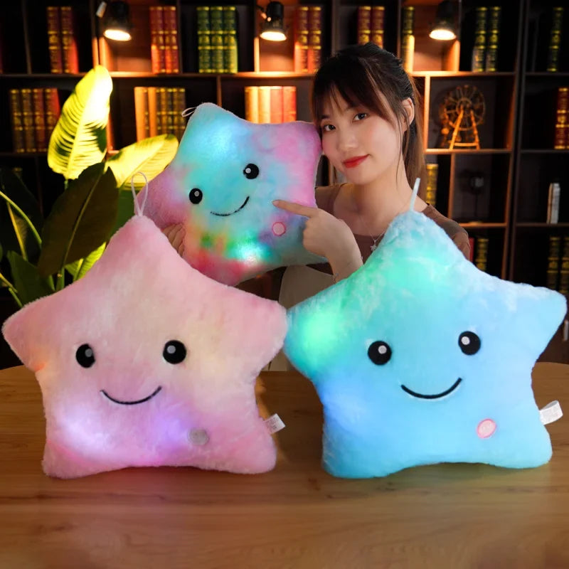 Luminous Star Plush Pillow 24x22cm (9.4x8.7 Inches) LED Light