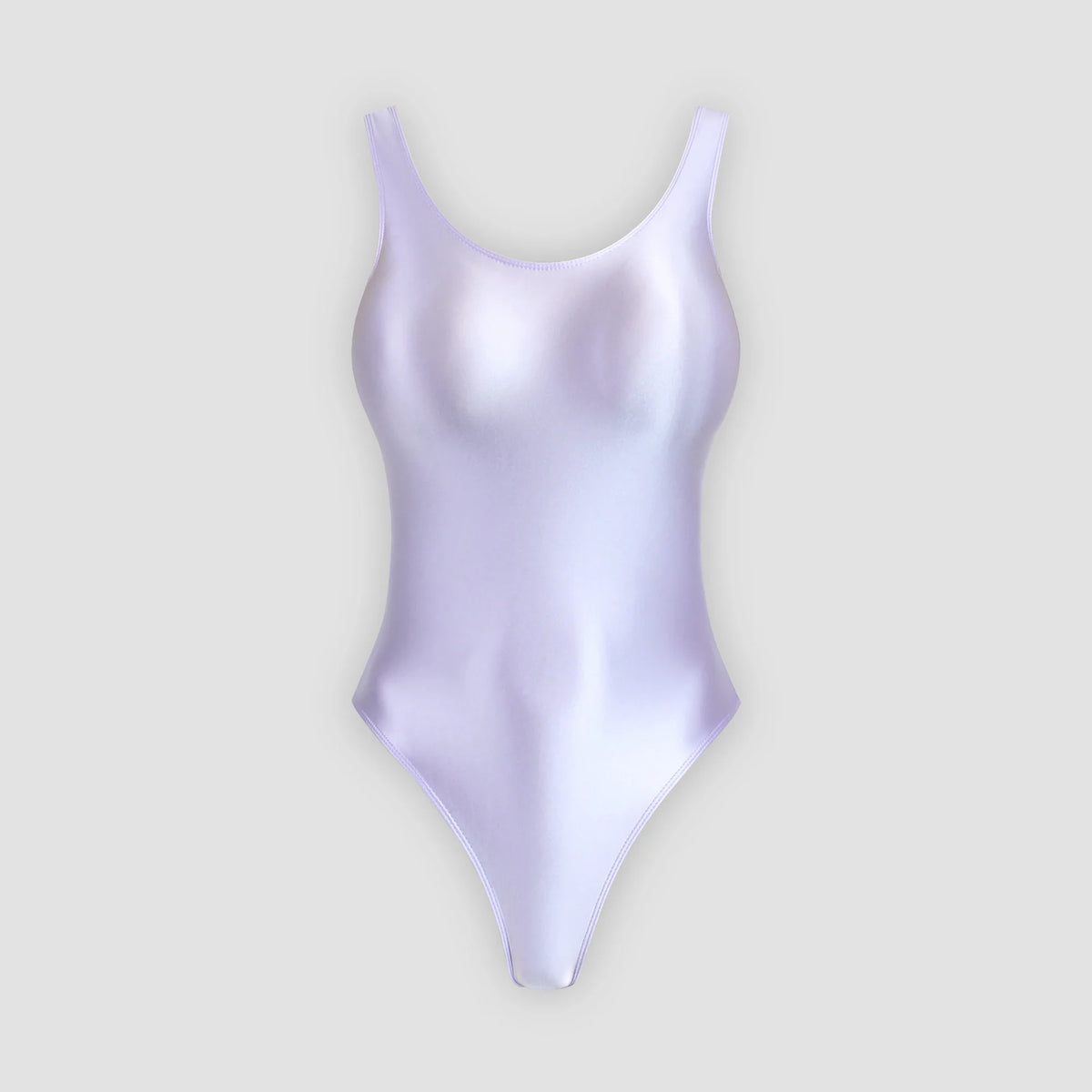 XClocKNYoung satin glossy swimsuit Satin Glossy Leotards U-shaped back High-Cut Bikini Thong Bodysuit glossy swimsuit