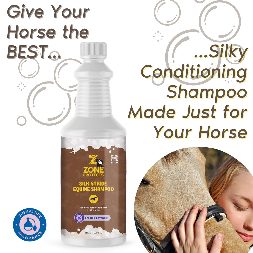 Silk-Stride Equine Shampoo; Frosted Lavender, 32oz