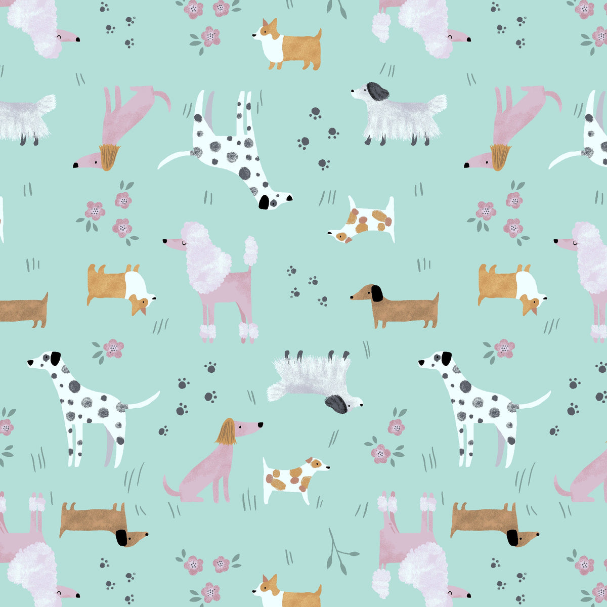 Dogs Skater Skirt