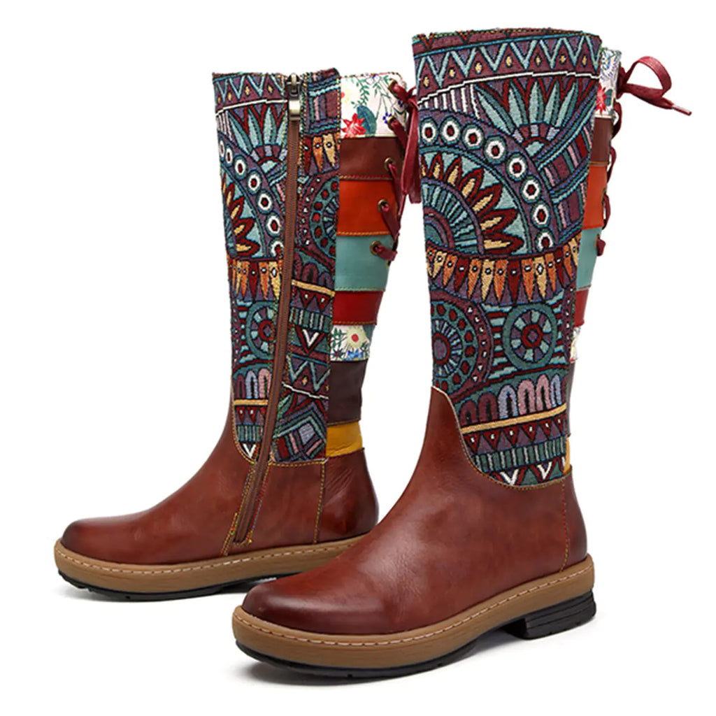 Handmade Genuine Leather Bohemian Long Boots