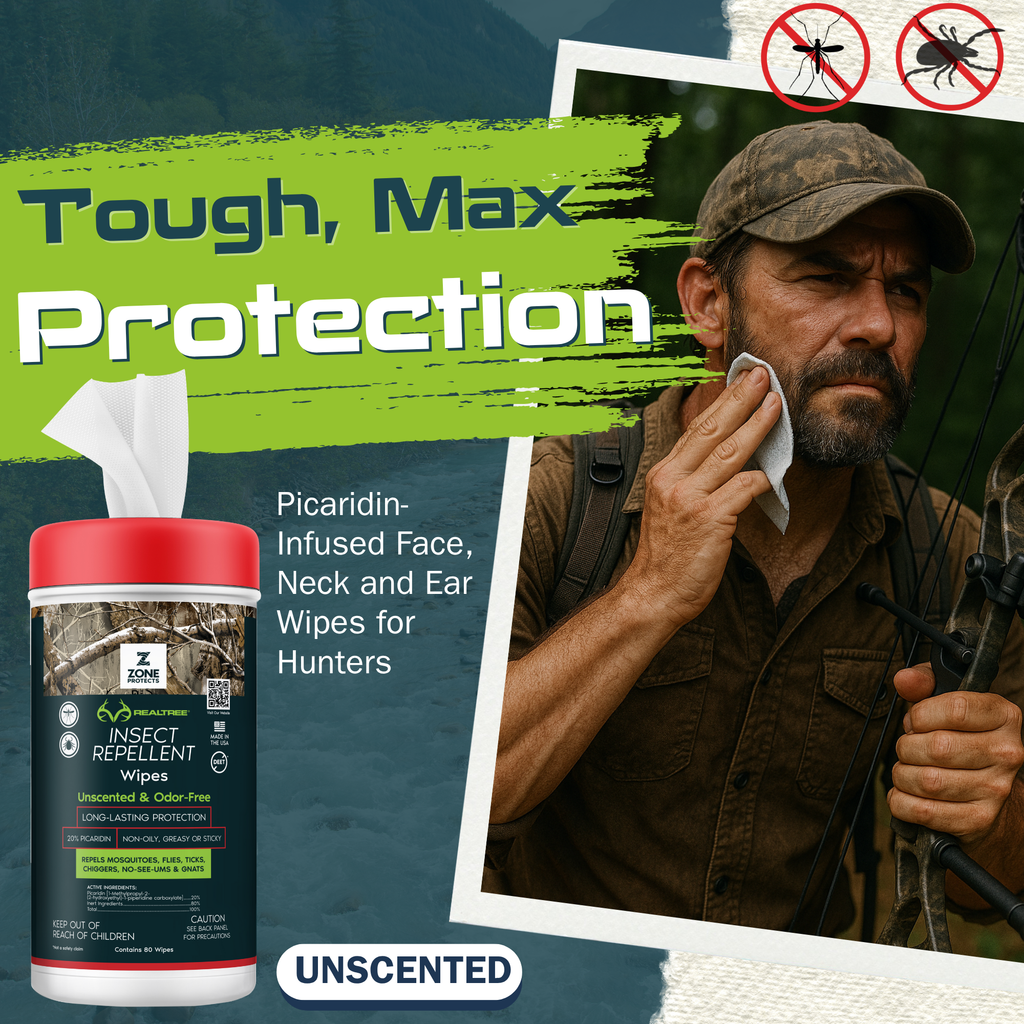Zone Realtree Unscented Repellent Wipes
