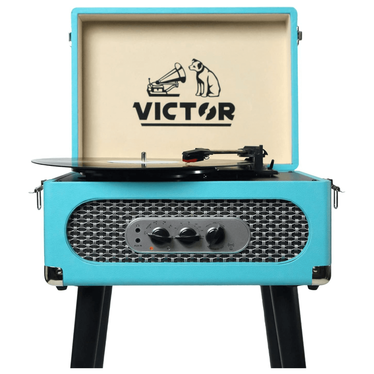 Victor Andover 5-in-1 Music Center with Chair-Height Legs and Bluetooth Function