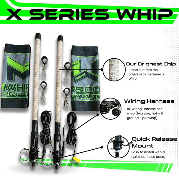 SINGLE COLOR X SERIES WHIPS