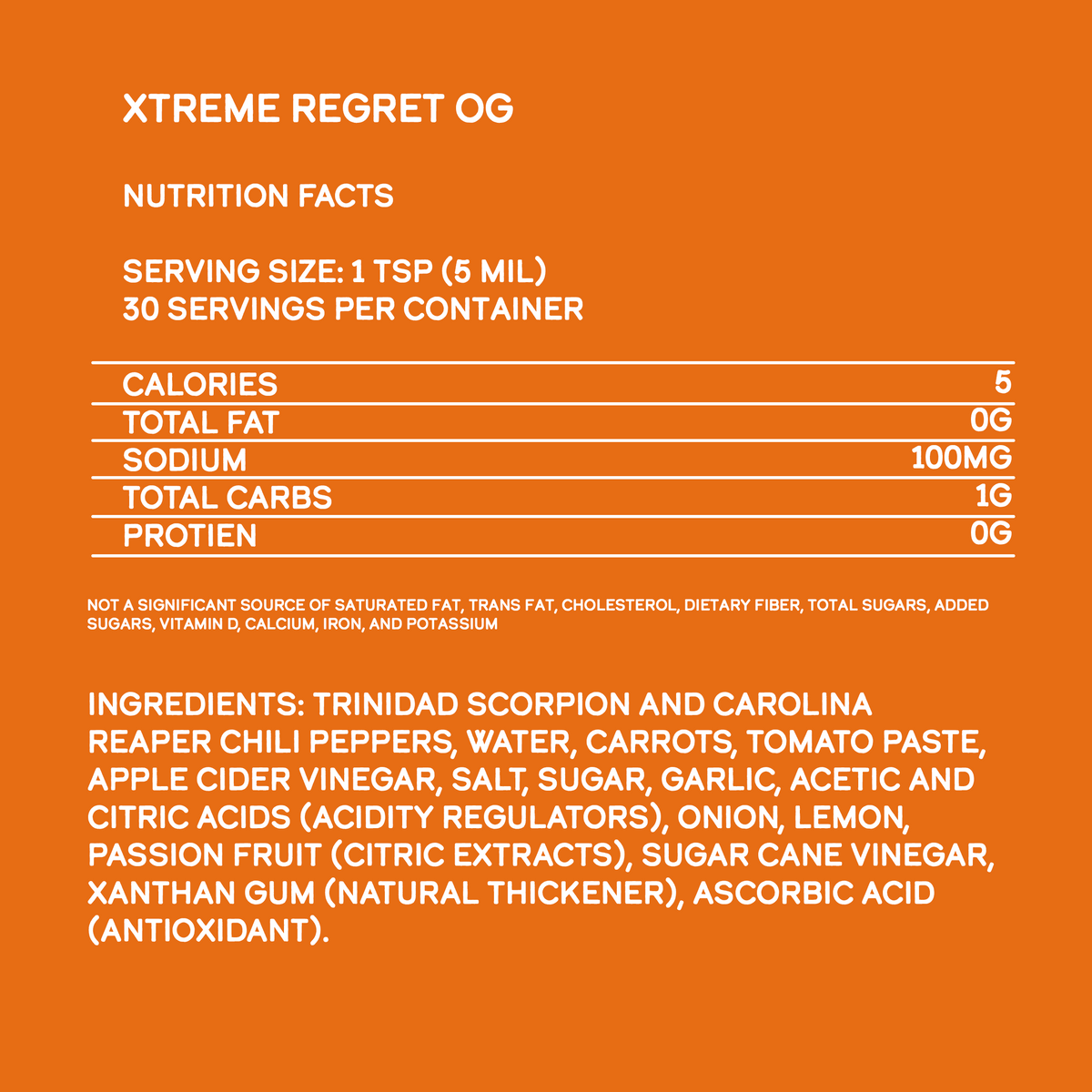 Xtreme Regret Hot Sauce