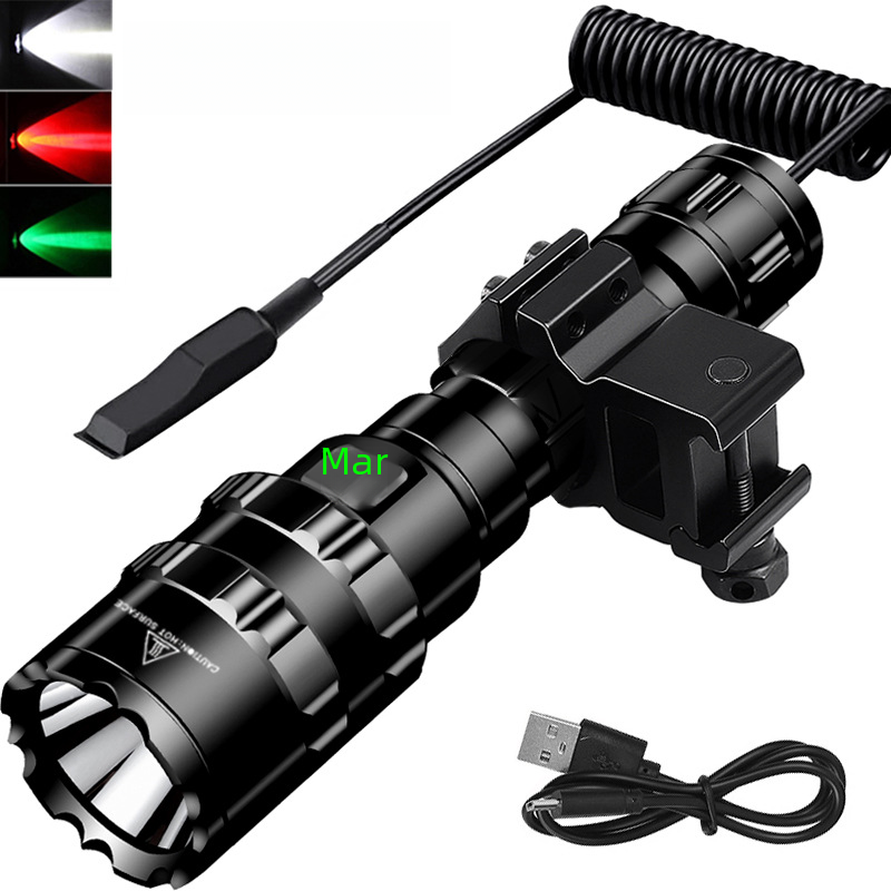 Mini USB Rechargeable 10W LED Tactical Flashlight