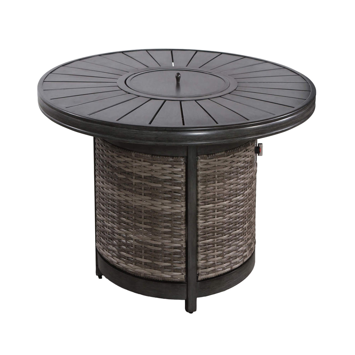 52-Inch Propane Fire Pit Wicker Table With Aluminum Top (SAK28510)