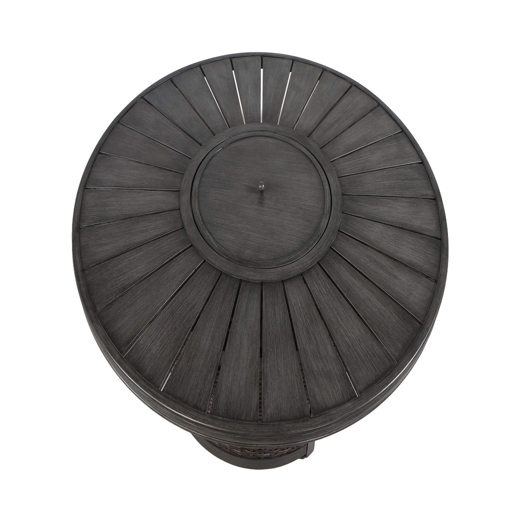52-Inch Propane Fire Pit Wicker Table With Aluminum Top (SAK28510)