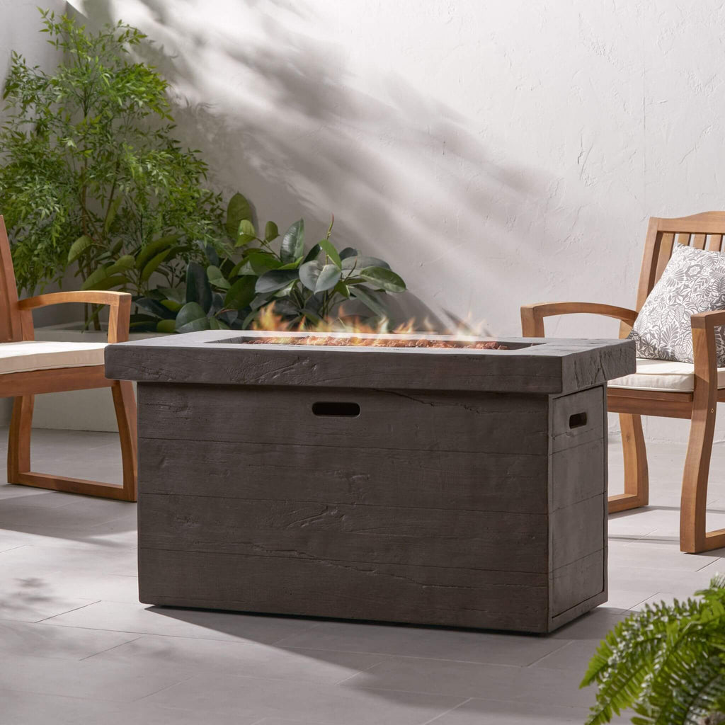 Luxury 45-Inch 50K BTU Rectangular MGO LP Fire Pit (SAK63874)