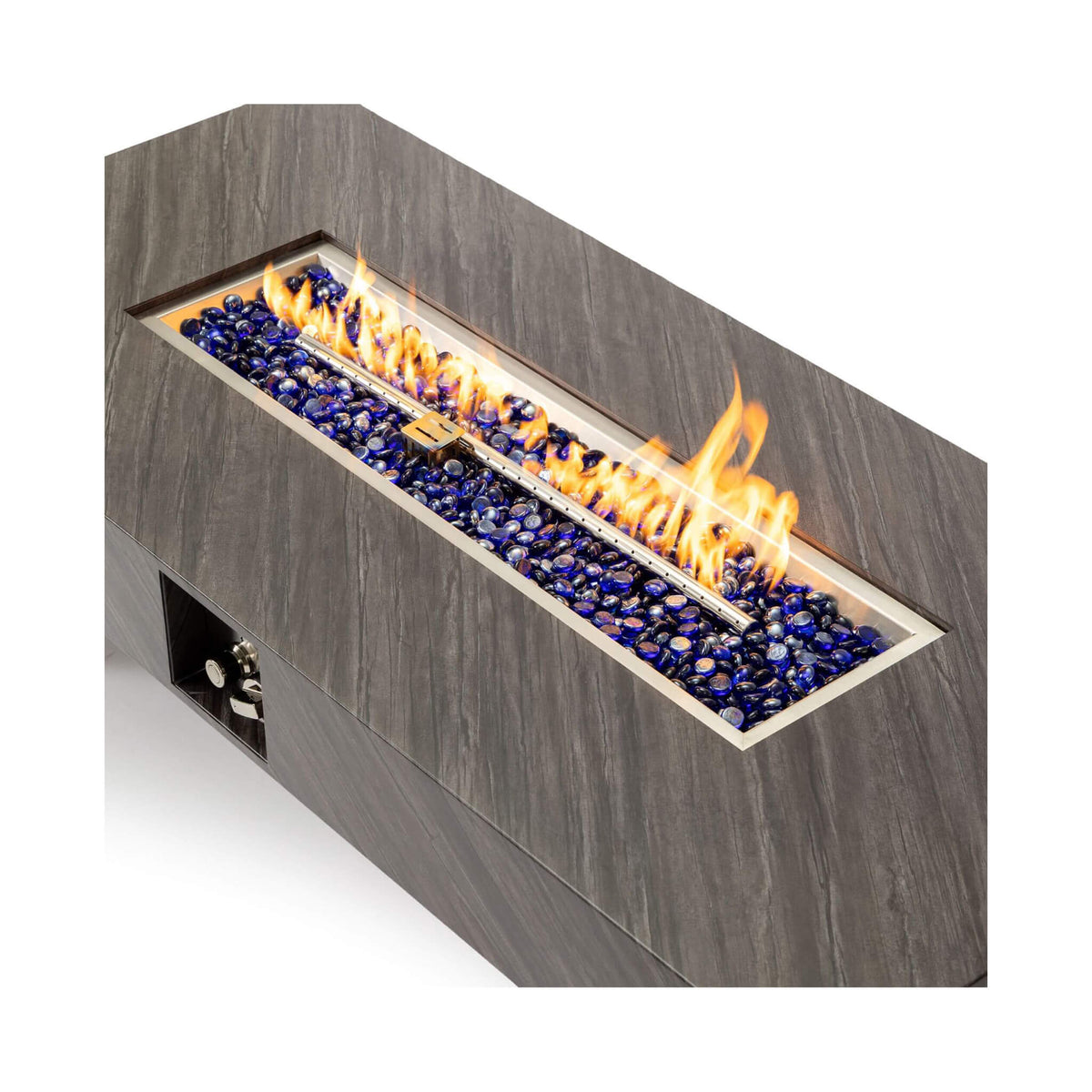 54-Inch Modern Outdoor Propane Fire Pit Table With Waterproof Cover (SAK42628)
