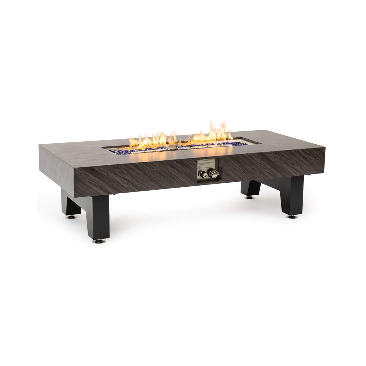 54-Inch Modern Outdoor Propane Fire Pit Table With Waterproof Cover (SAK42628)