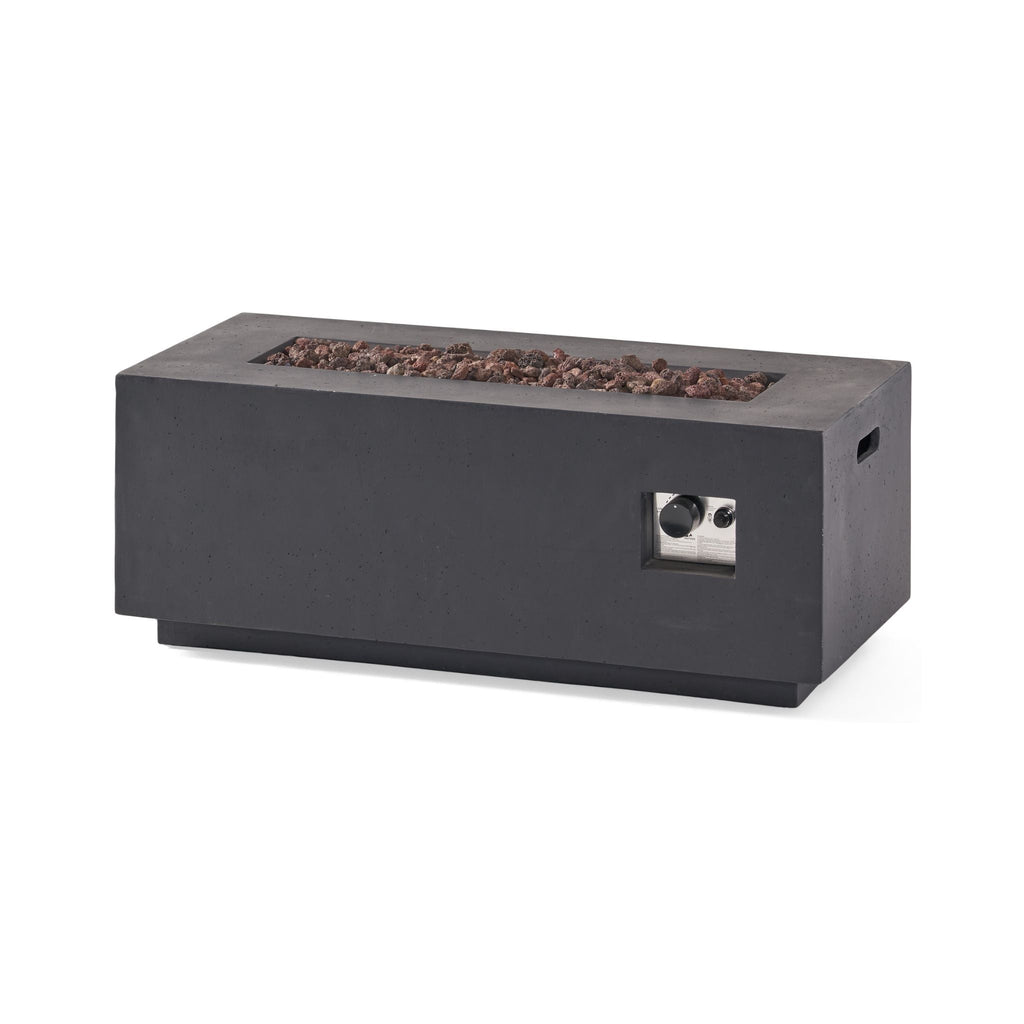 Premium Outdoor Contemporary 40K BTU Rectangular Propane Gas Fire Pit Table (SAK96153)