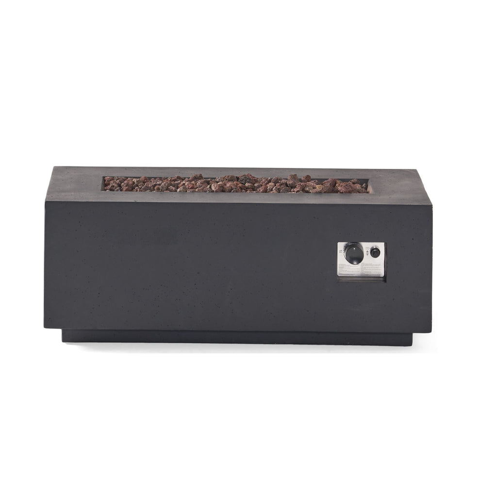 Premium Outdoor Contemporary 40K BTU Rectangular Propane Gas Fire Pit Table (SAK96153)