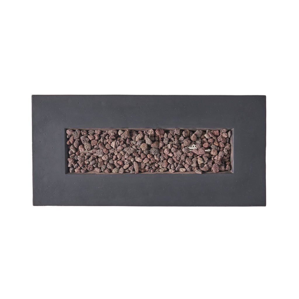 Premium Outdoor Contemporary 40K BTU Rectangular Propane Gas Fire Pit Table (SAK96153)