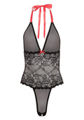 Barely Bare V Plunge Lace and Mesh Teddy