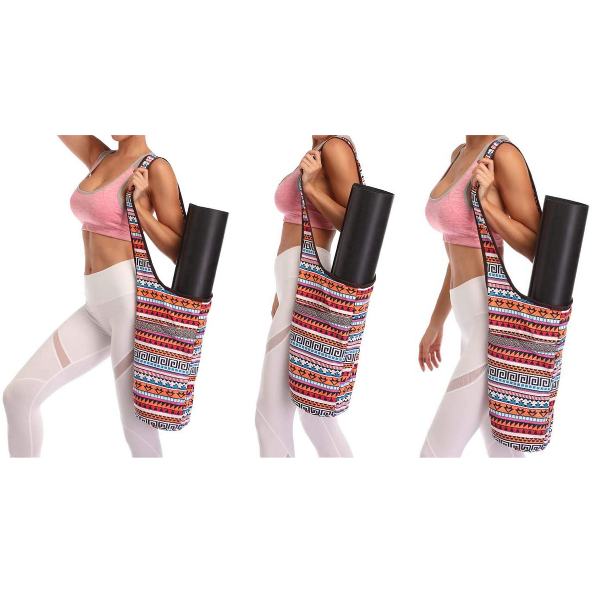 JupiterGear Yoga Mat Carrying Tote Bag with Large Size Pockets | Multipurpose and Fit Most Size Mats