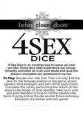 4SEX Dice Game for Lovers