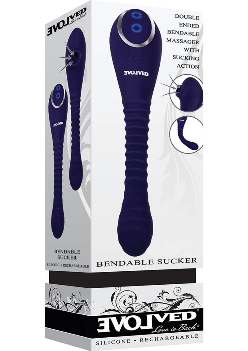 Bendable Sucker Dual-End Silicone Vibrator