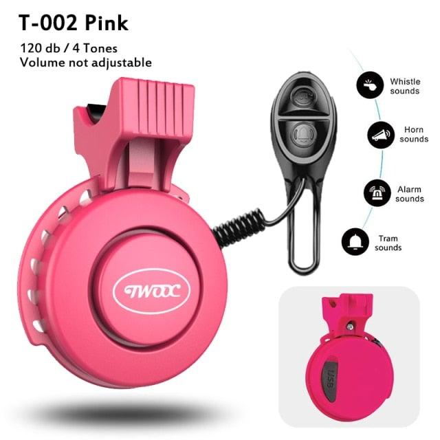 Bike Bell Charging Speaker USB Recharged Mini Electric Bike Horn 4 Modes Cycling Electric Bicycle Accessories For Scooter Electric Bike Horn Cycling Bicycle Scooter Horn Battery Waterproof Bicycle Accessories For Kid