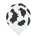 Black and White Cow Print Latex Balloons