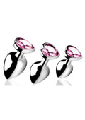 Booty Sparks Pink Heart Gem Anal Plug Set